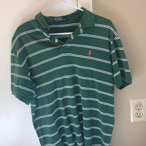 Ralph Lauren Green Striped Polo